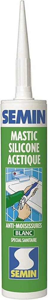 MASTIC SILICONE ACETIQUE BLANC, Силіконовий герметик санітарний білий, 310 мл