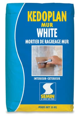 KEDOPLAN MUR WHITE Шпаклівка на цементній основі, для наружніх робіт, біла, мішок 25 кг