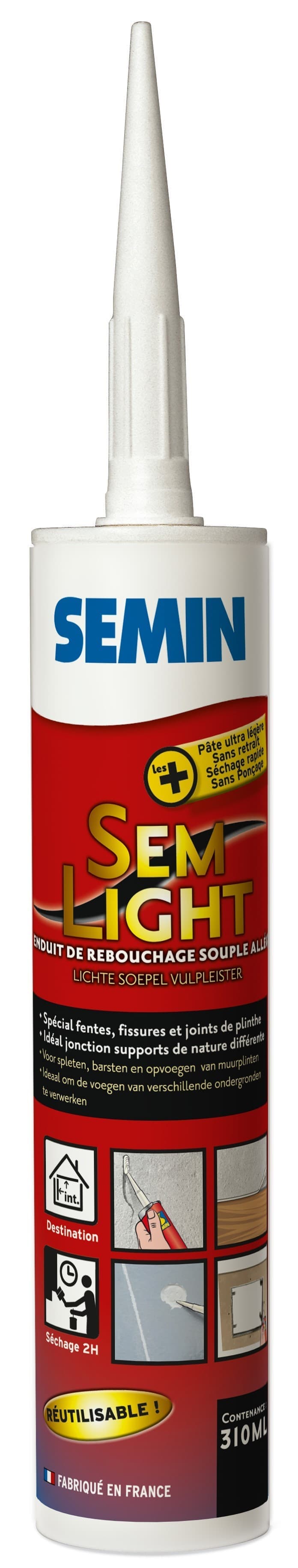 SEM-LIGHT Шпаклівка полімерна, 310 мл під пістолет