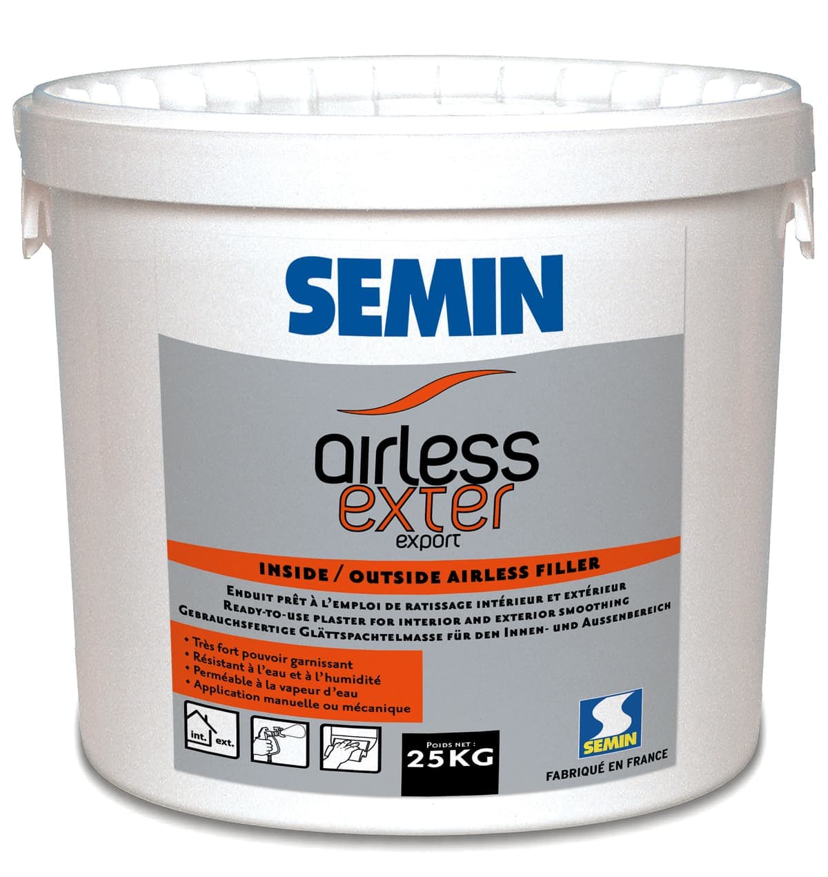 AIRLESS EXTER Фінішна шпаклівка для зовн. робіт, мех. нанесення, 25 кг відро