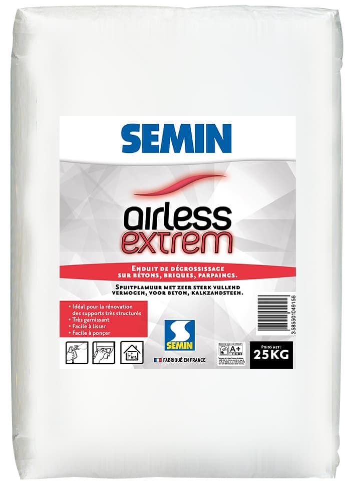 AIRLESS EXTREM Шпатлівка по бетону та цеглі SEMIN, 25 кг мішок