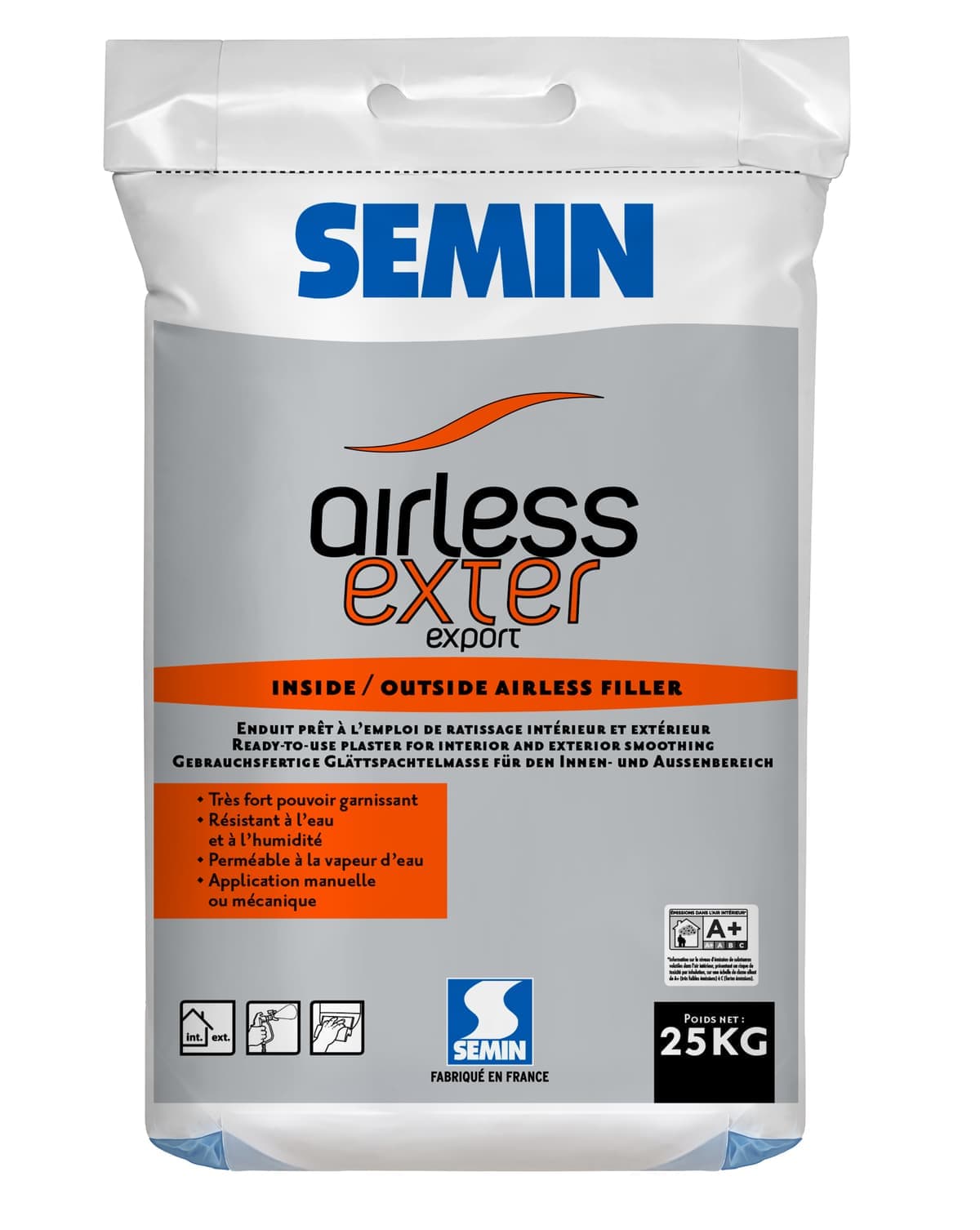 AIRLESS EXTER Фінішна шпаклівка для зовн. робіт, мех. нанесення, 25 кг мішок
